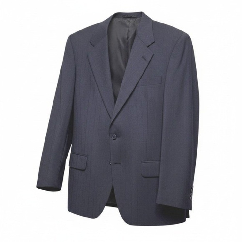 VTG Burberrys Blue Pinstripe Two Button Blazer Jacket Old Money Quiet Luxury